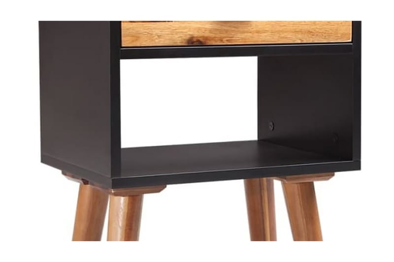 Sängbord massivt akaciaträ 2 st 40x30x57 cm - Svart - Möbler - Sovrum - Sängbord