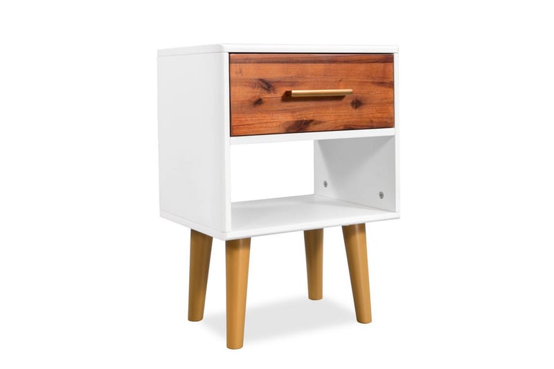Sängbord massivt akaciaträ 40x30x57 cm - Brun - Möbler - Sovrum - Sängbord
