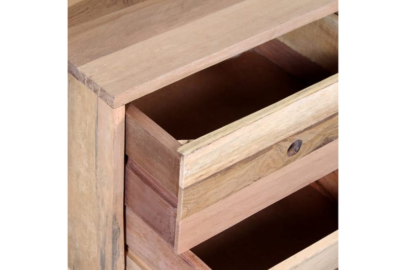 Sängbord massivt återvunnet trä - Beige - Sängbord - Bord
