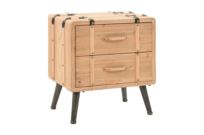 Sängbord massivt granträ 50x35x57 cm - Brun - Möbler - Sovrum - Sängbord