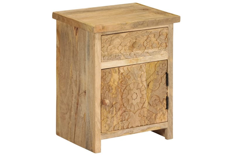 Sängbord massivt mangoträ 40x30x50 cm - Brun - Möbler - Sovrum - Sängbord
