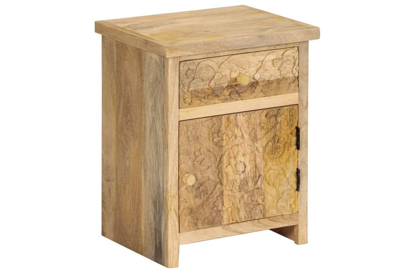 Sängbord massivt mangoträ 40x30x50 cm - Brun - Möbler - Sovrum - Sängbord