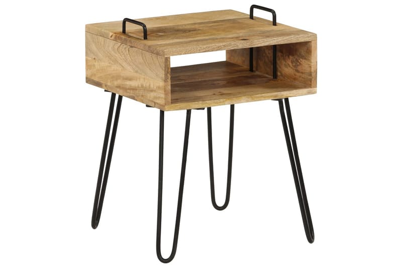 Sängbord massivt mangoträ 40x34x47 cm - Brun - Möbler - Sovrum - Sängbord