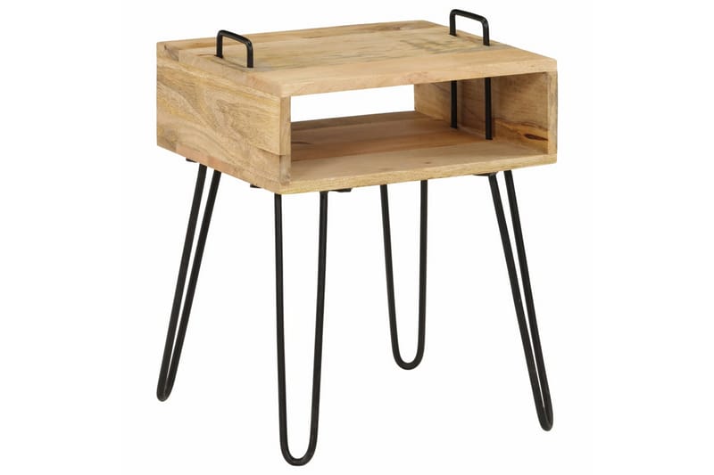 Sängbord massivt mangoträ 40x34x47 cm - Brun - Möbler - Sovrum - Sängbord