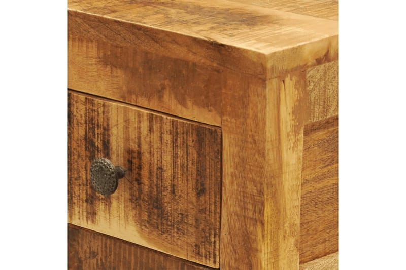 Sängbord med 1 låda massivt mangoträ - Brun - Sängbord - Bord
