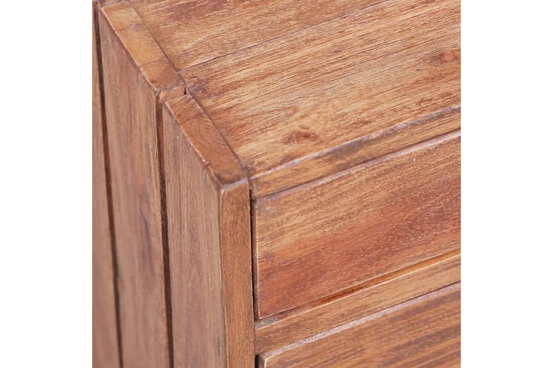 Sängbord med 3 lådor 35x25x35 cm massivt återvunnet trä - Brun - Möbler - Sovrum - Sängbord