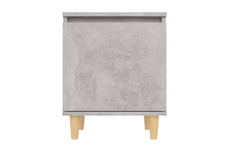 Sängbord med ben i massivt trä betonggrå 40x30x50 cm - Grå - Möbler - Sovrum - Sängbord