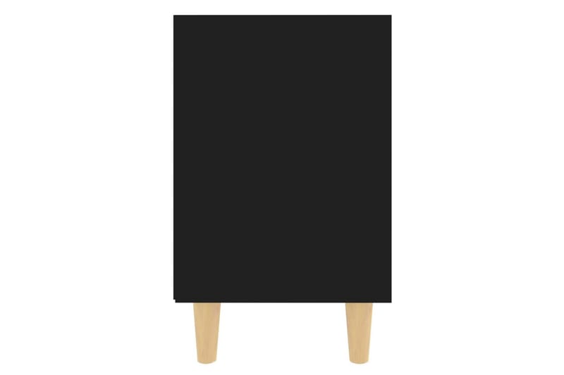 Sängbord med massiva ben svart 40x30x50 cm - Svart - Möbler - Sovrum - Sängbord