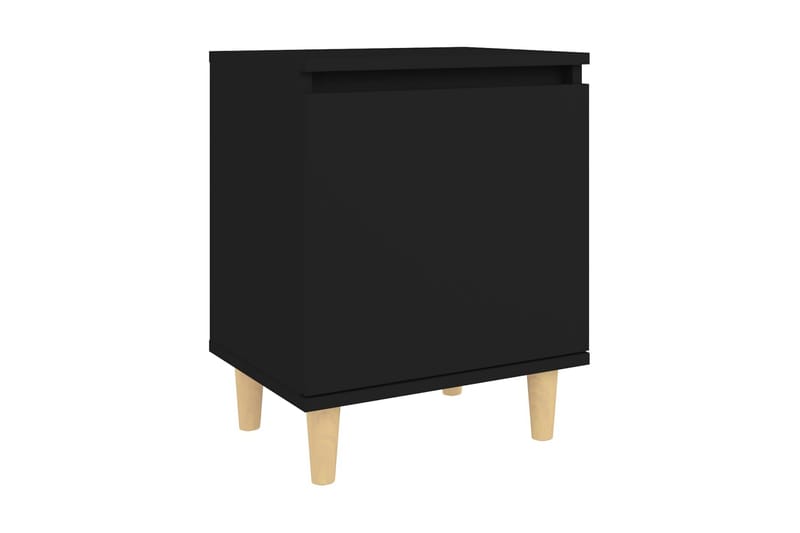 Sängbord med massiva ben svart 40x30x50 cm - Svart - Sängbord - Bord