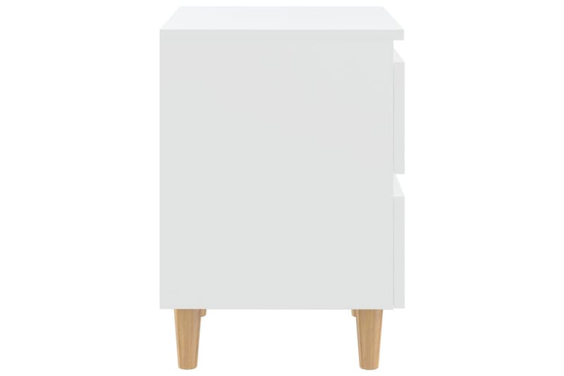 Sängbord med massiva furuben 2 st vit 40x35x50 cm - Vit - Möbler - Sovrum - Sängbord