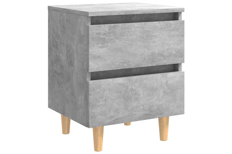 Sängbord med massiva furuben betonggrå 40x35x50 cm - Grå - Möbler - Sovrum - Sängbord