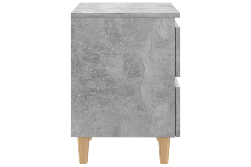 Sängbord med massiva furuben betonggrå 40x35x50 cm - Grå - Möbler - Sovrum - Sängbord