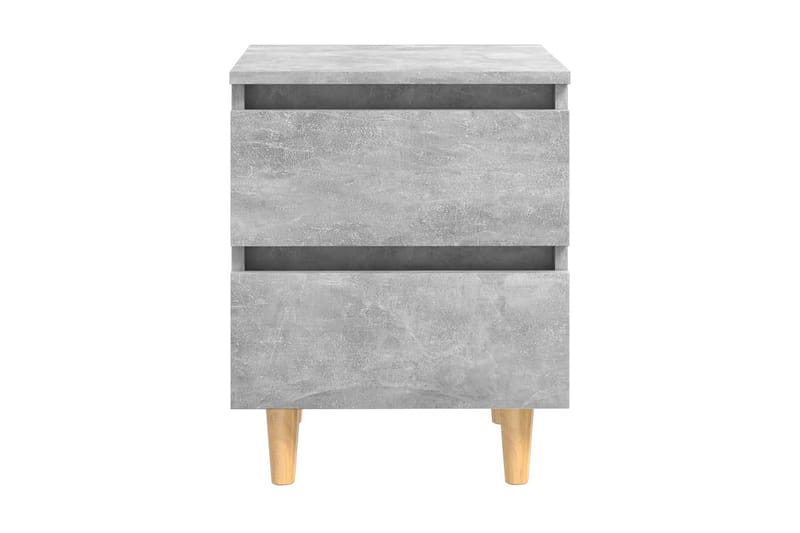 Sängbord med massiva furuben betonggrå 40x35x50 cm - Grå - Möbler - Sovrum - Sängbord
