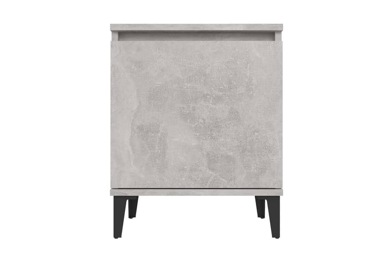 Sängbord med metallben 2 st betonggrå 40x30x50 cm - Grå - Möbler - Sovrum - Sängbord