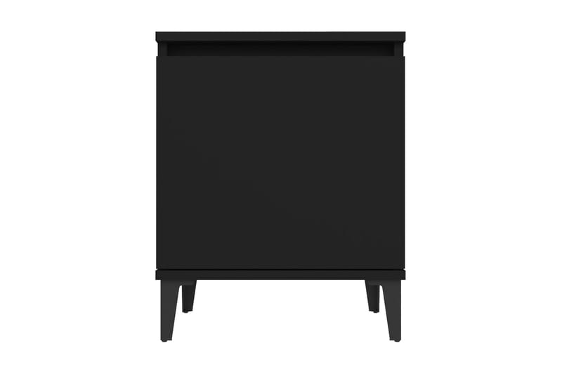 Sängbord med metallben 2 st svart 40x30x50 cm - Svart - Möbler - Sovrum - Sängbord