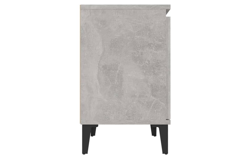 Sängbord med metallben betonggrå 40x30x50 cm - Grå - Möbler - Sovrum - Sängbord