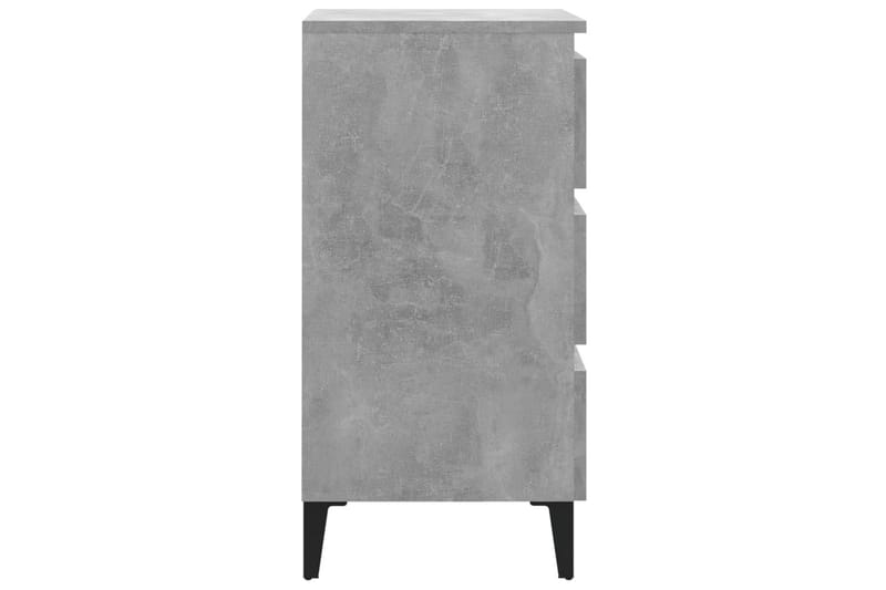 Sängbord med metallben betonggrå 40x35x69 cm - Grå - Möbler - Sovrum - Sängbord
