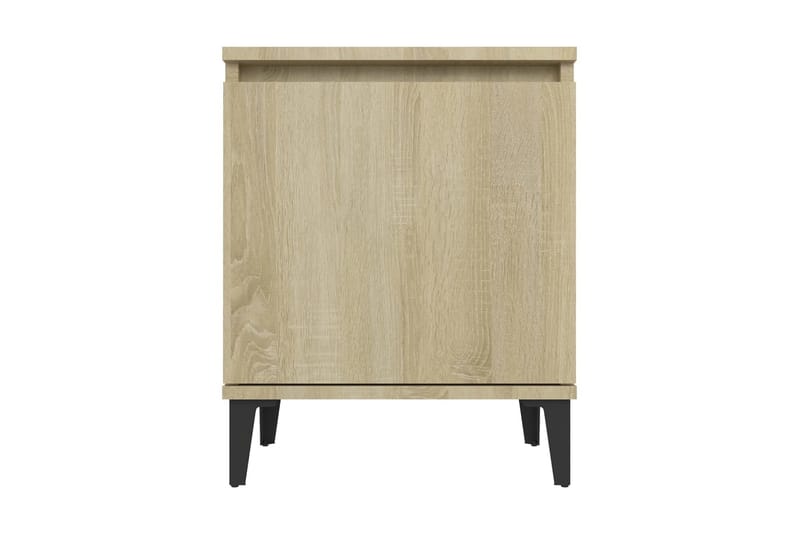 Sängbord med metallben sonoma-ek 40x30x50 cm - Brun - Möbler - Sovrum - Sängbord