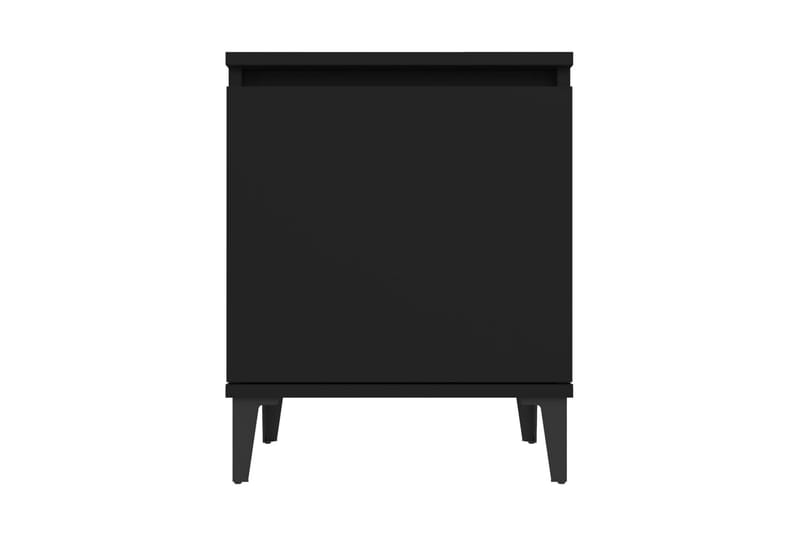Sängbord med metallben svart 40x30x50 cm - Svart - Möbler - Sovrum - Sängbord