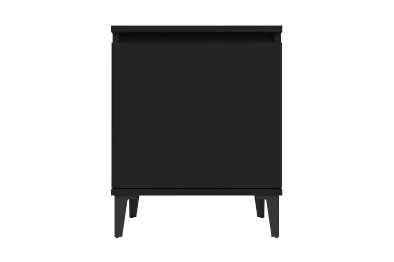 Sängbord med metallben svart 40x30x50 cm - Svart - Sängbord - Bord