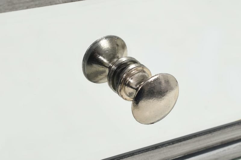 Sängbord med spegel MDF och glas 34,5x30x50 cm - Silver - Möbler - Sovrum - Sängbord