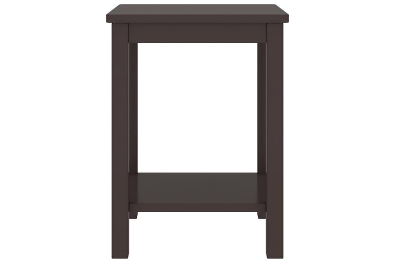 Sängbord mörkbrun 35x30x47 cm massiv furu - Brun - Sängbord - Bord