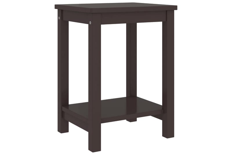 Sängbord mörkbrun 35x30x47 cm massiv furu - Brun - Sängbord - Bord