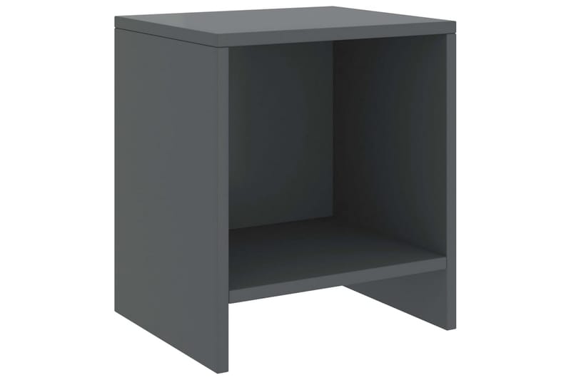 Sängbord mörkgrå 35x30x40 cm massiv furu - Grå - Sängbord - Bord