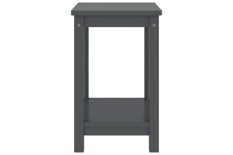 Sängbord mörkgrå 35x30x47 cm massiv furu - Grå - Sängbord - Bord