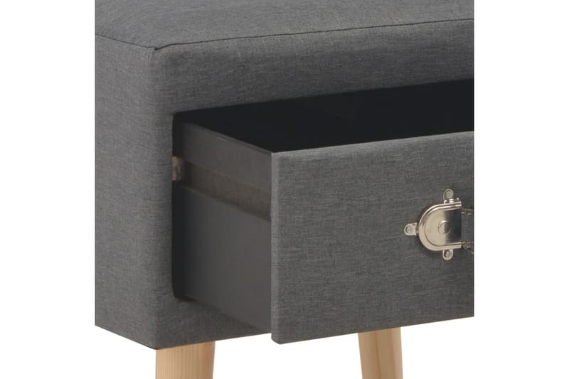 Sängbord mörkgrå 40x35x40 cm tyg - Grå - Sängbord - Bord