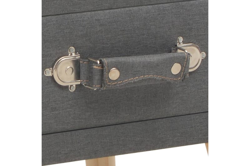 Sängbord mörkgrå 40x35x40 cm tyg - Grå - Sängbord - Bord