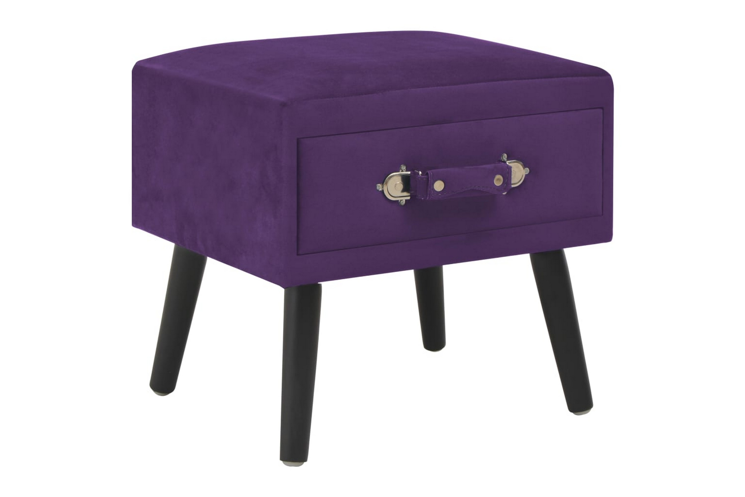 sängbord mörklila 40x35x40 cm sammet - lila