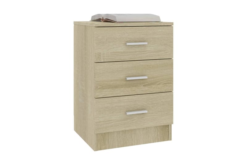 Sängbord sonoma ek 38x35x56 cm spånskiva - Brun - Möbler - Sovrum - Sängbord