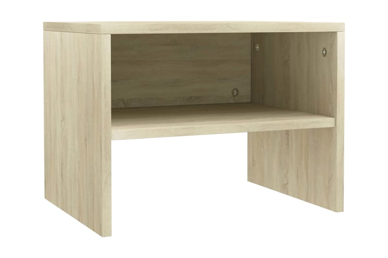 Sängbord sonoma ek 40x30x30 cm spånskiva - Brun - Sängbord - Bord