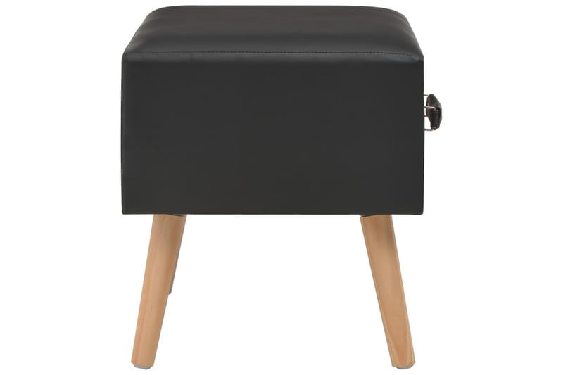Sängbord svart 40x35x40 cm konstläder - Svart - Sängbord - Bord
