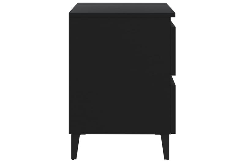 Sängbord svart 40x35x50 cm spånskiva - Svart - Sängbord - Bord