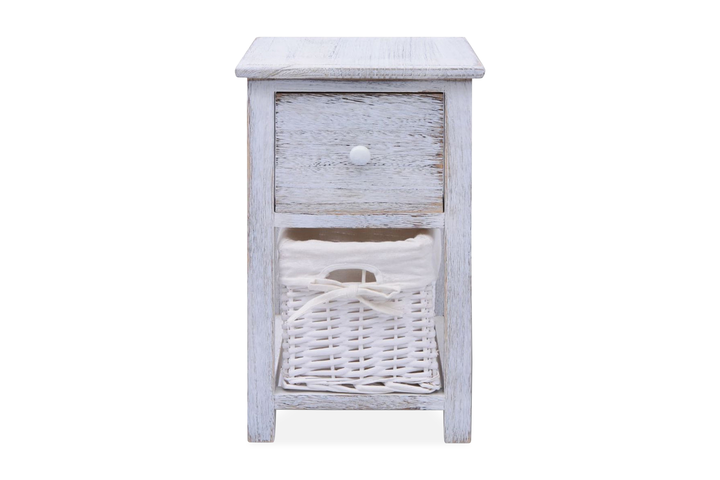 sängbord trä vit - vit