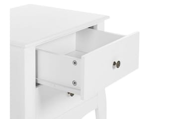 Sängbord vit 2 lådor LANE - Vit - Möbler - Sovrum - Sängbord
