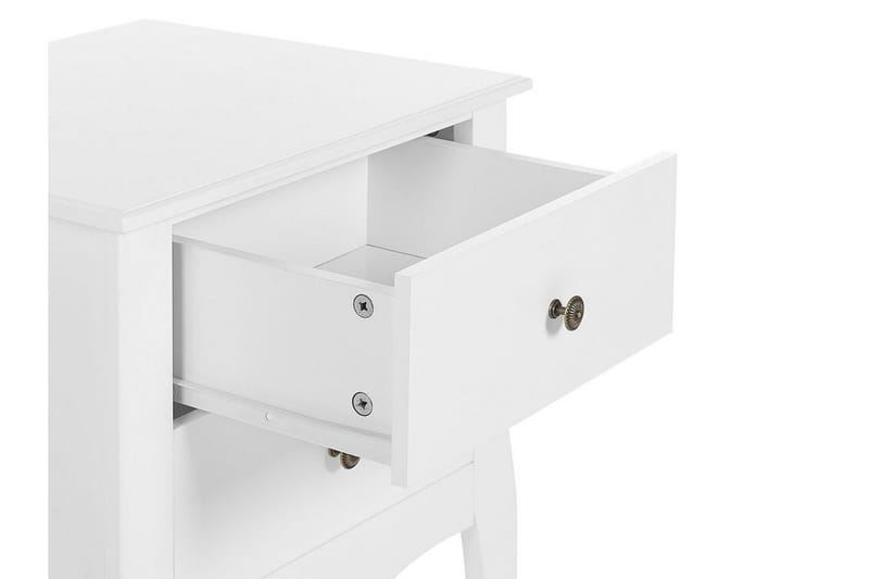 Sängbord vit 2 lådor LANE - Vit - Möbler - Sovrum - Sängbord
