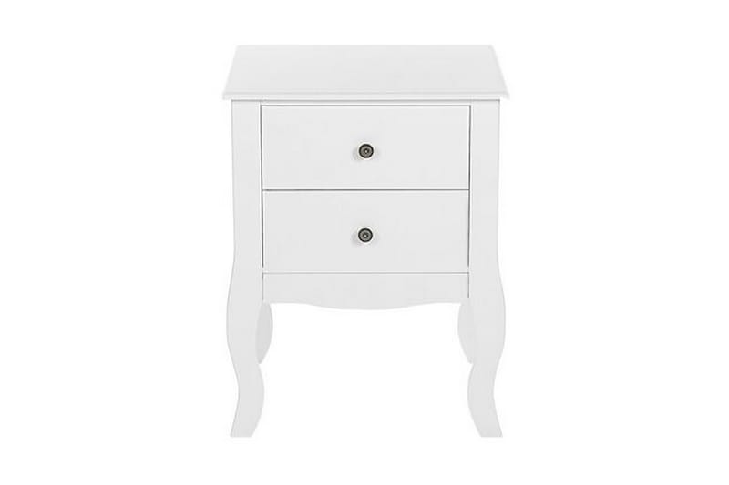 Sängbord vit 2 lådor LANE, Vit