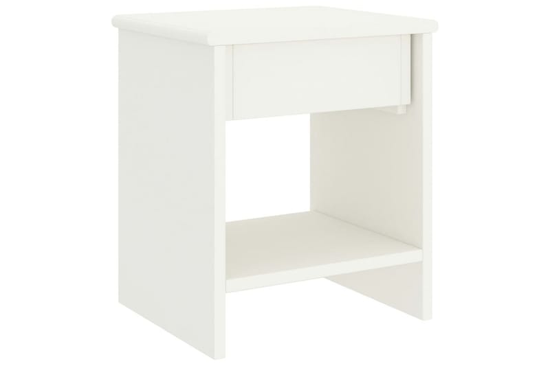 Sängbord vit 35x30x40 cm massiv furu - Vit - Möbler - Sovrum - Sängbord