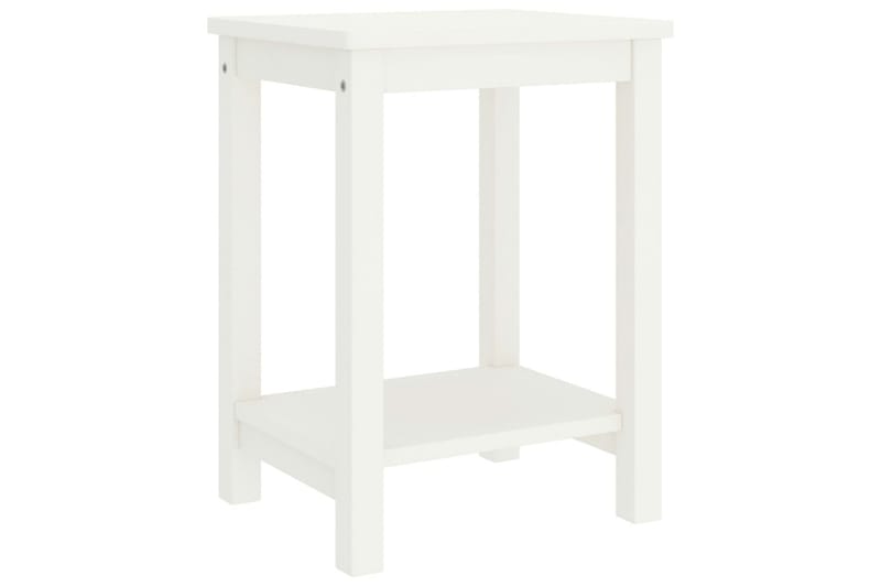 Sängbord vit 35x30x47 cm massiv furu - Vit - Möbler - Sovrum - Sängbord