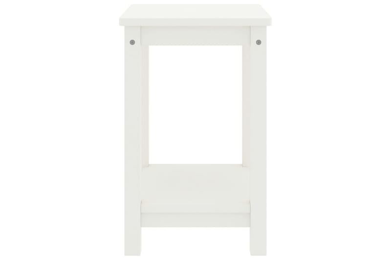 Sängbord vit 35x30x47 cm massiv furu - Vit - Möbler - Sovrum - Sängbord