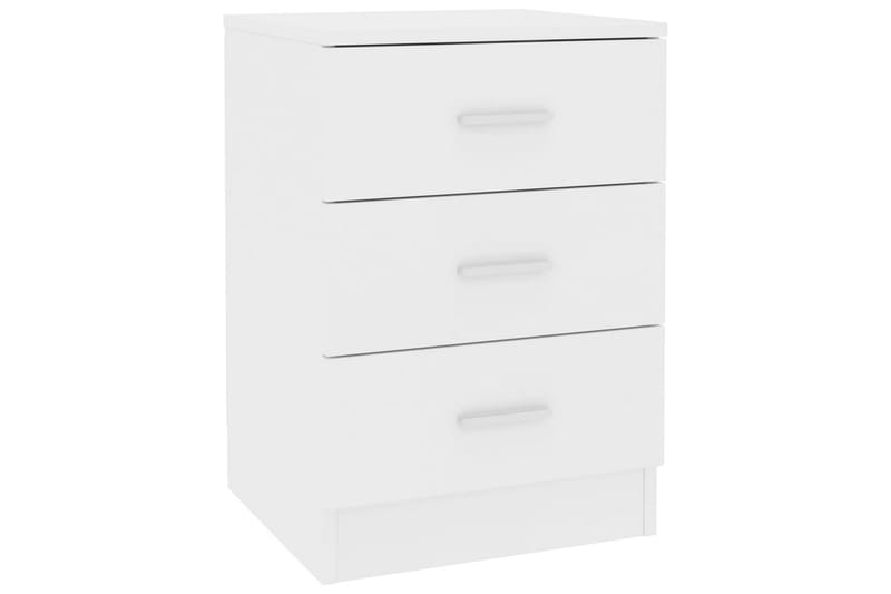 Sängbord vit 38x35x56 cm spånskiva - Vit - Möbler - Sovrum - Sängbord