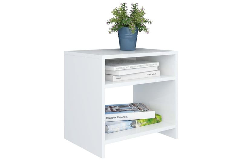 Sängbord vit 40x30x40 cm spånskiva - Vit - Möbler - Sovrum - Sängbord