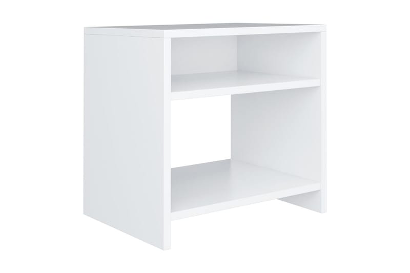 Sängbord vit 40x30x40 cm spånskiva - Vit - Möbler - Sovrum - Sängbord