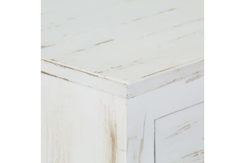 Sängbord vit 40x30x50 cm massivt mangoträ - Vit - Sängbord - Bord