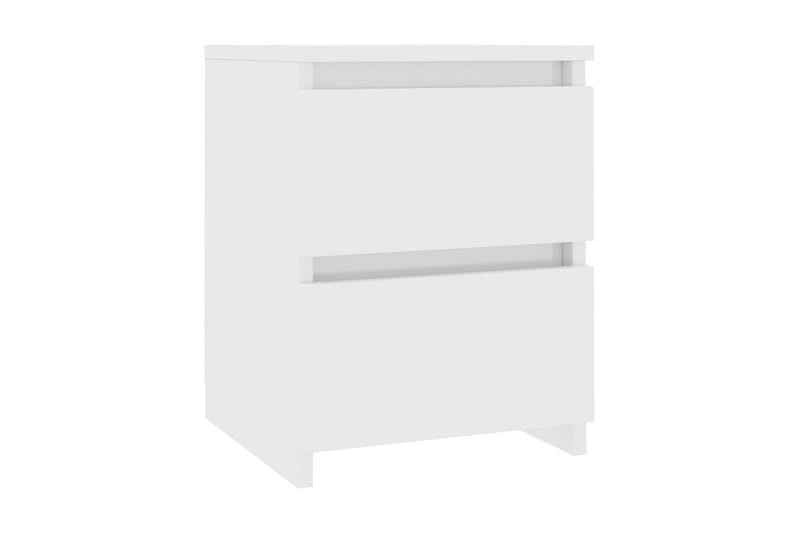 Sängbord vit högglans 30x30x40 cm spånskiva - Vit - Sängbord - Bord