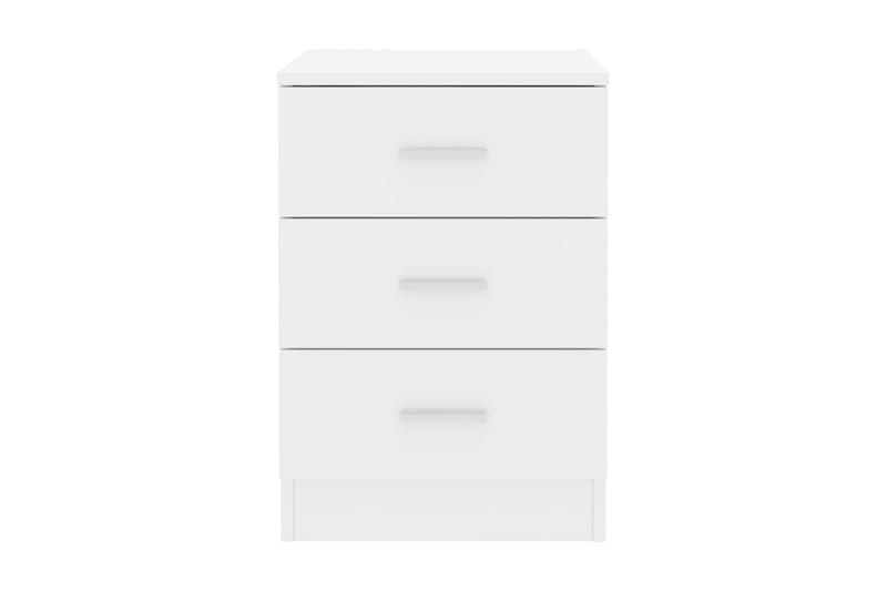 Sängbord vit högglans 38x35x56 cm spånskiva - Vit - Möbler - Sovrum - Sängbord