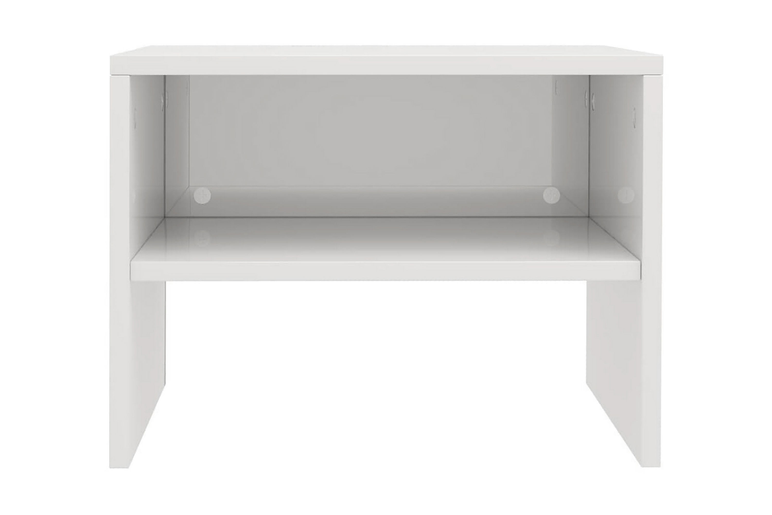Sängbord vit högglans 40x30x30 cm spånskiva – Vit